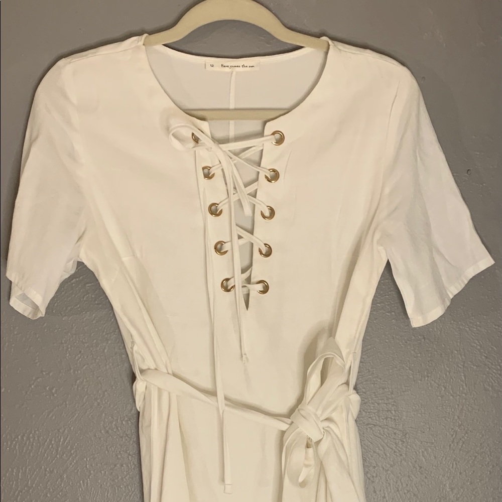 Beautiful White Laced Summer Dress